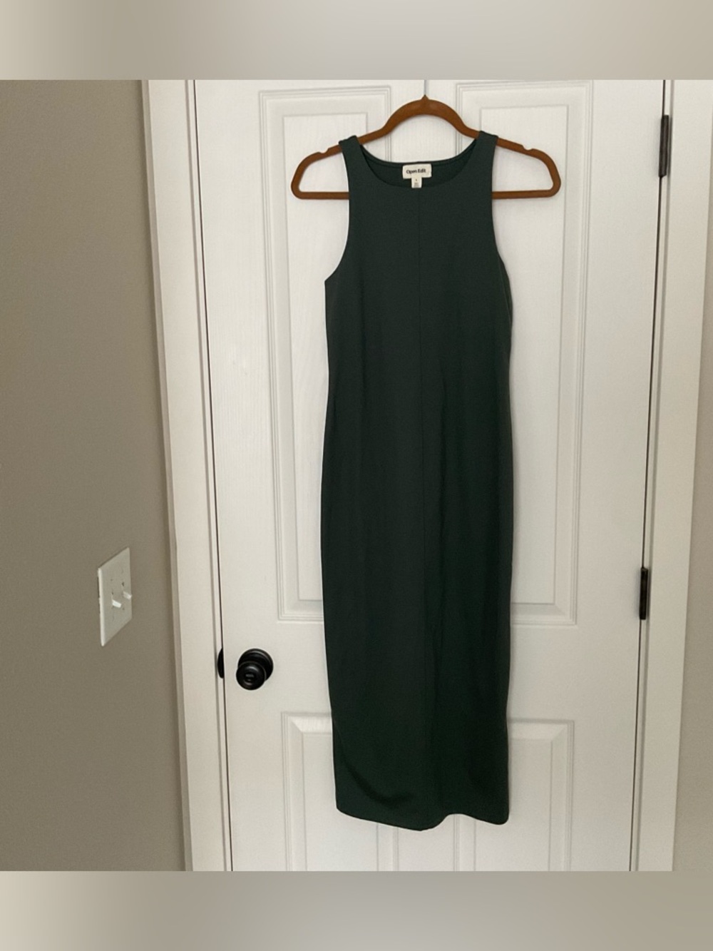Open Edit Green Urban Maxi Sheath Dress